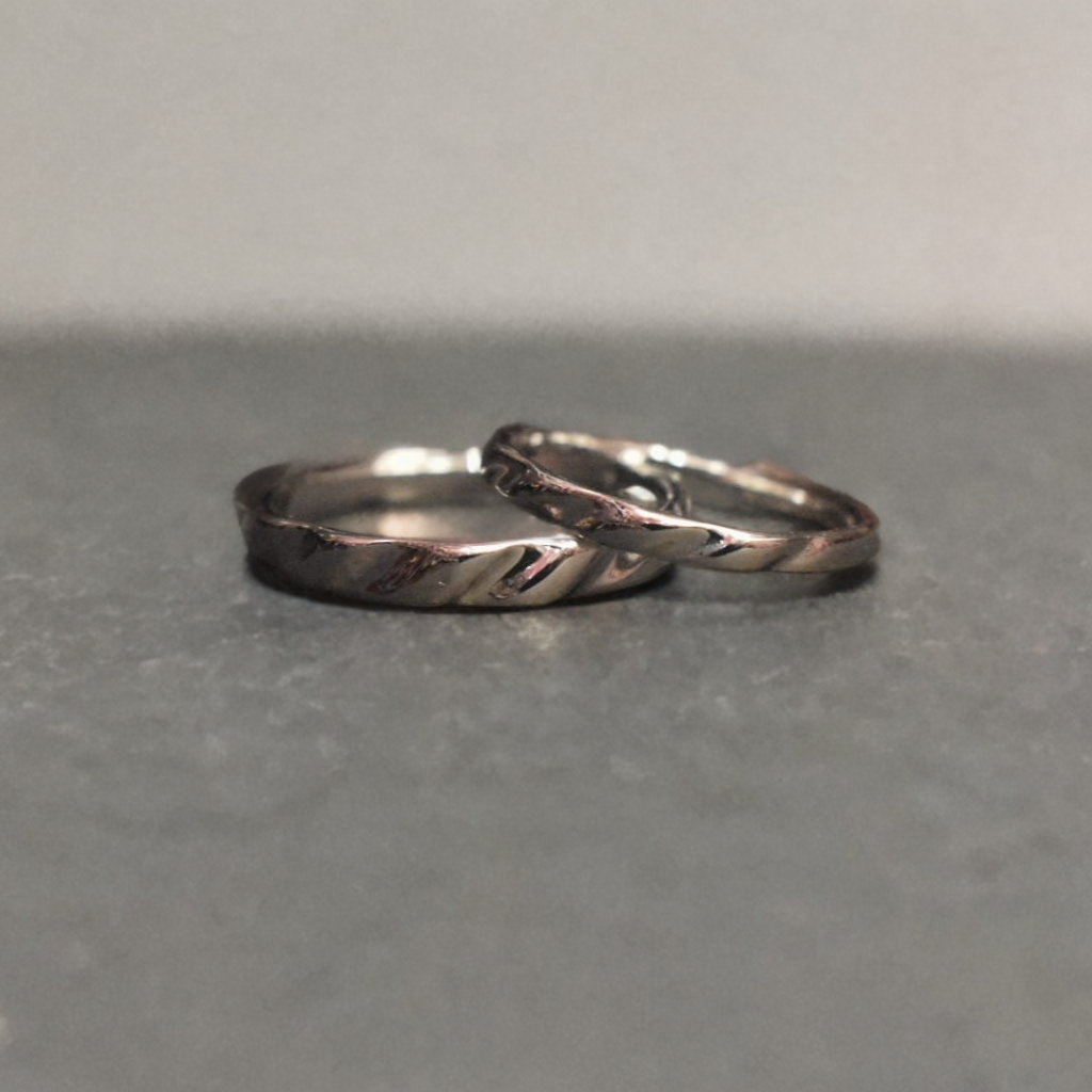 Forever Linked Adjustable Sterling Silver Couple Rings - Comfort Fit