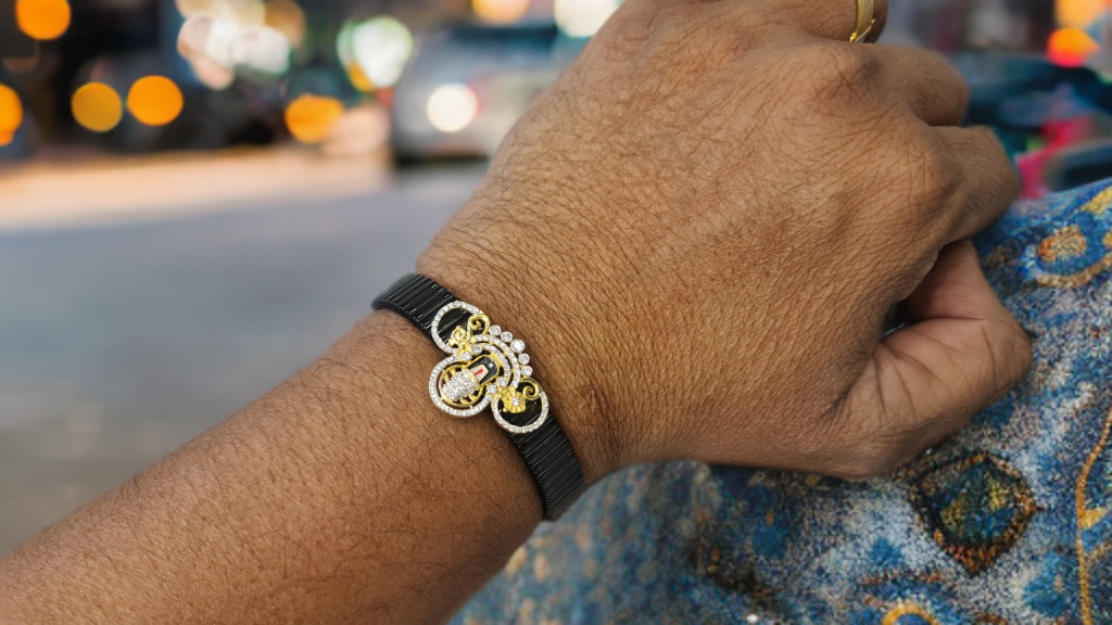 Premium Rolex Style Band Bracelet with Balaji Brooch for Men