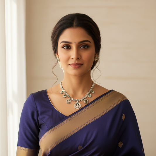 Sparkling American Diamond Necklace Set 