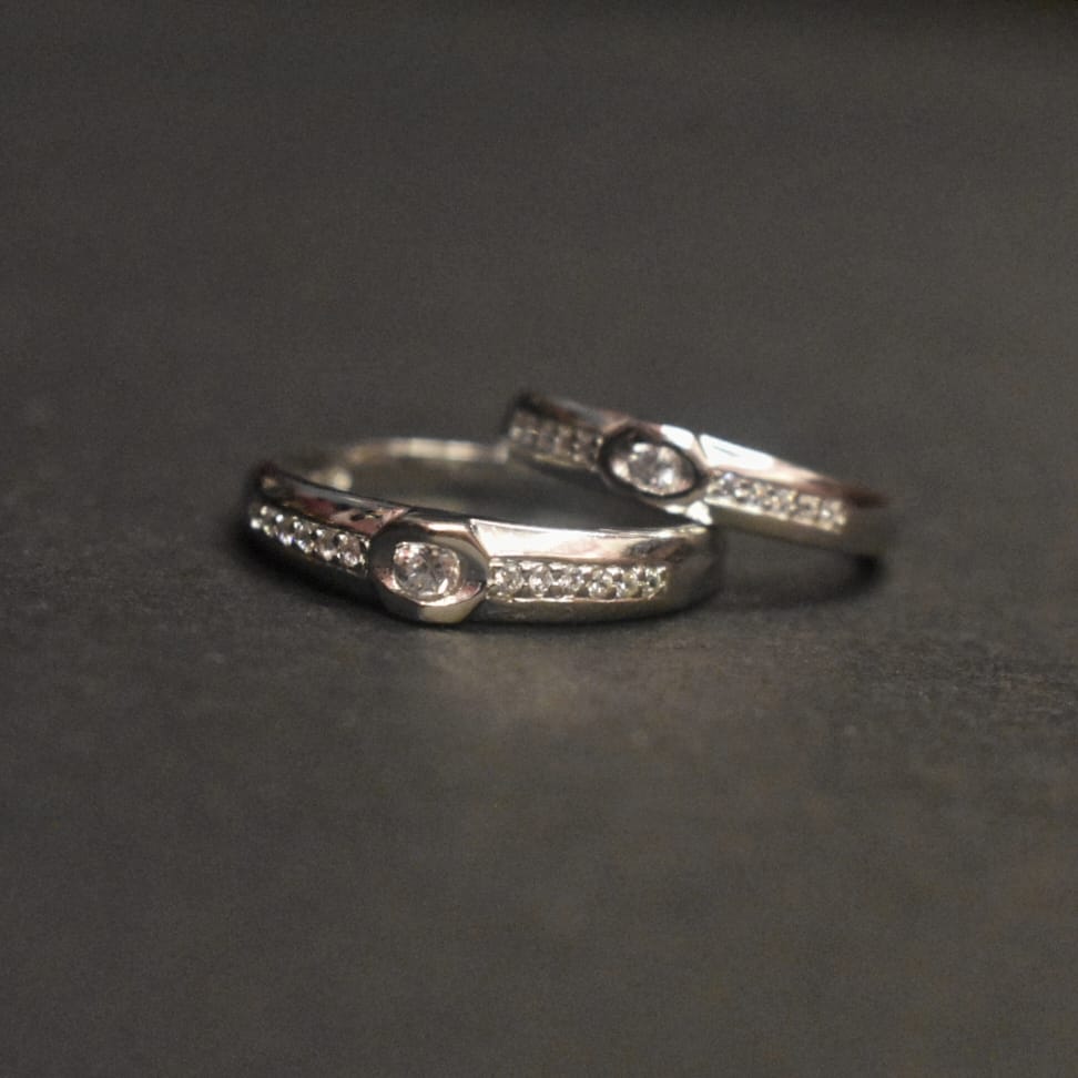  Sterling Silver Couple Rings