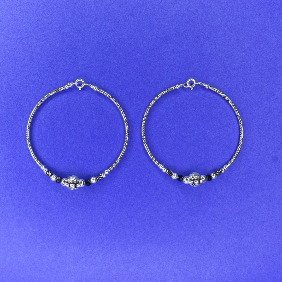 Stunning 92.5 Sterling Silver Bangles Set for Women