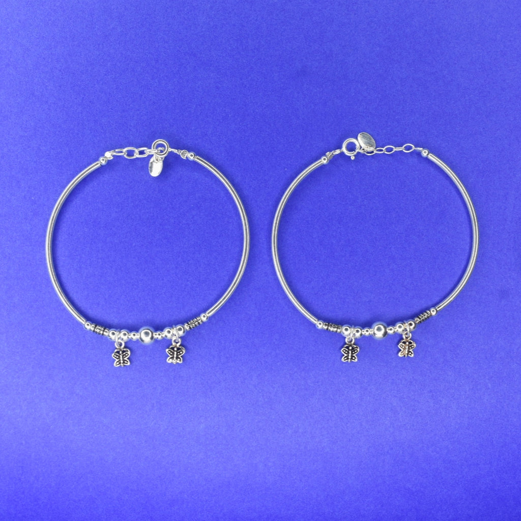Stunning 92.5 Sterling Silver Bangles Set for Women