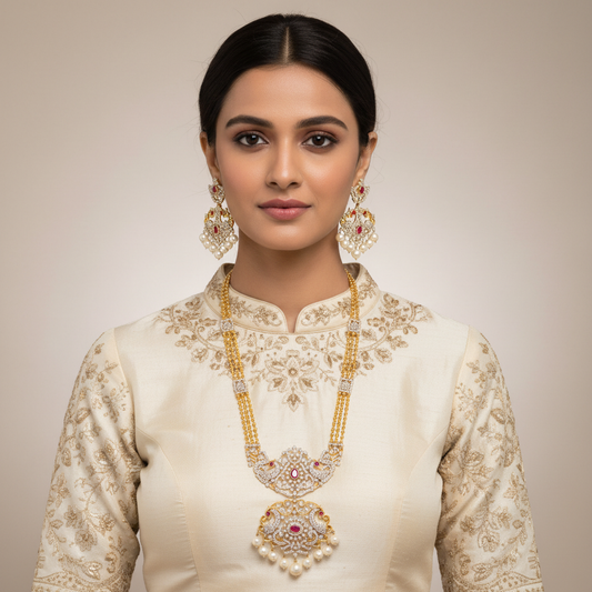 Tarini American Diamond Necklace Set