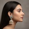 Traditional Gold Plated Jhumka Earrings - Elegant Indian Wedding Jewelry