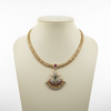 Traditional Kempu Naan Patti Necklace | 24K Gold Plated Temple Jewelry