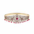 Victorian Diamond Vaddanam - Gold Finish Bridal Belt with Elephant Motifs