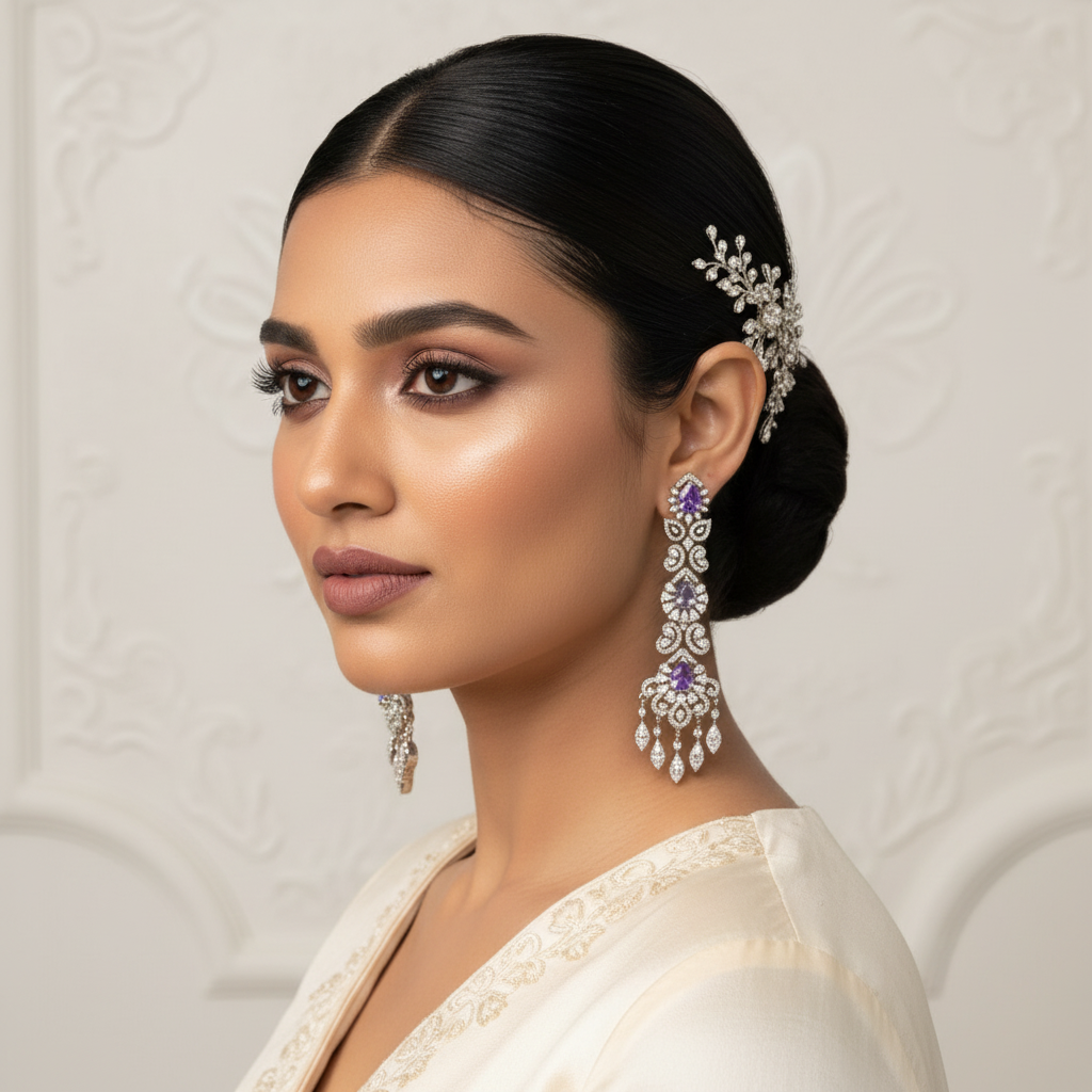 Victorian Zircon Chandelier Earrings