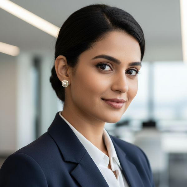 Zirconia & Pearl Stud Earrings - Trendy Office Wear Jewelry