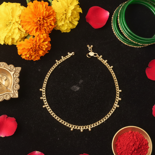 Anklet 1 – Ball Dangles Flat Lay