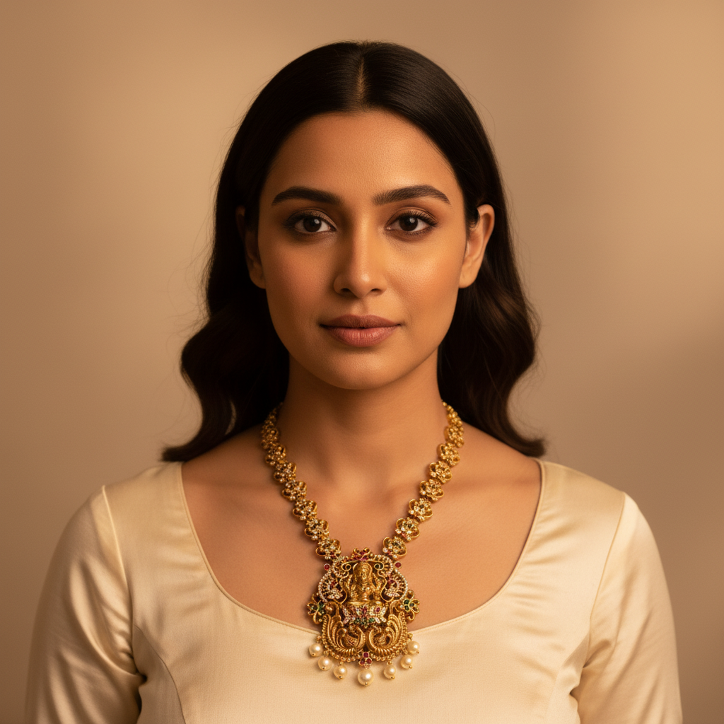 Antique Goddess Laxmi necklace