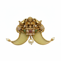 Antique Goddess Laxmi Puligoru Locket - White Background
