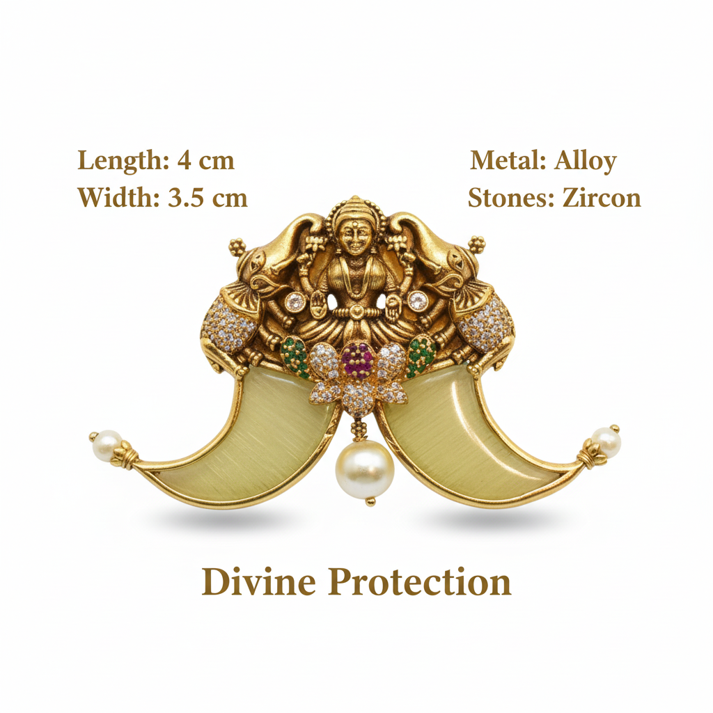 Antique Goddess Laxmi Puligoru Locket with Specifications