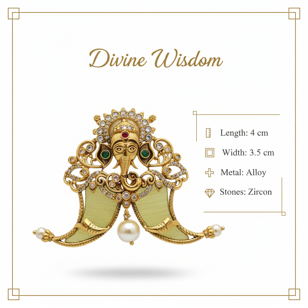 Antique Lord Ganesha Puligoru Locket with Specifications