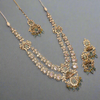 Double Layer Polki Moissanite Kundan Necklace Set - Traditional Indian Bridal Jewelry