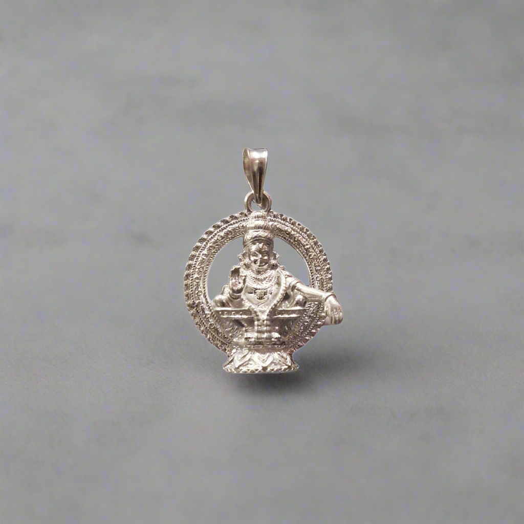 Silver Ayyappa Swami Locket 