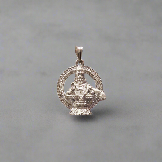 Silver Ayyappa Swami Locket 