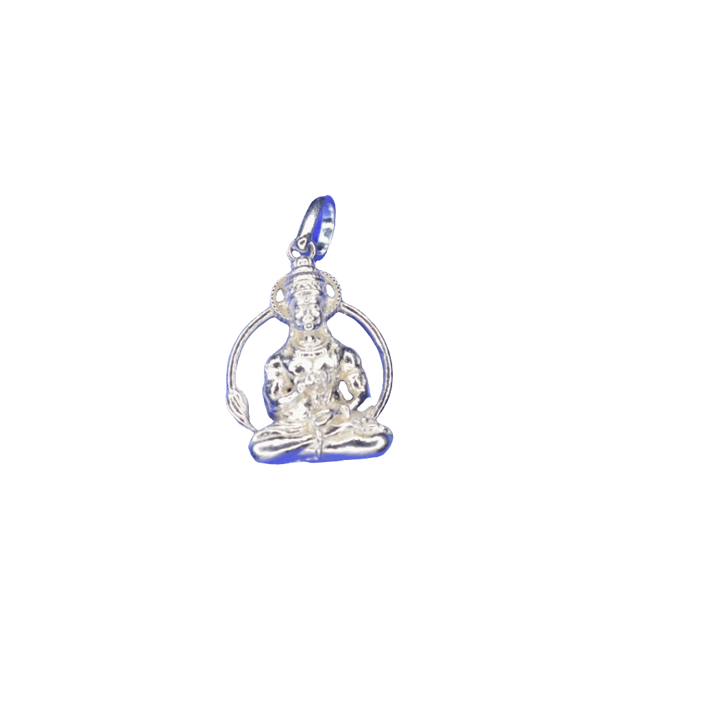 925 Silver Meditating Shri Hanuman Ji Pendant