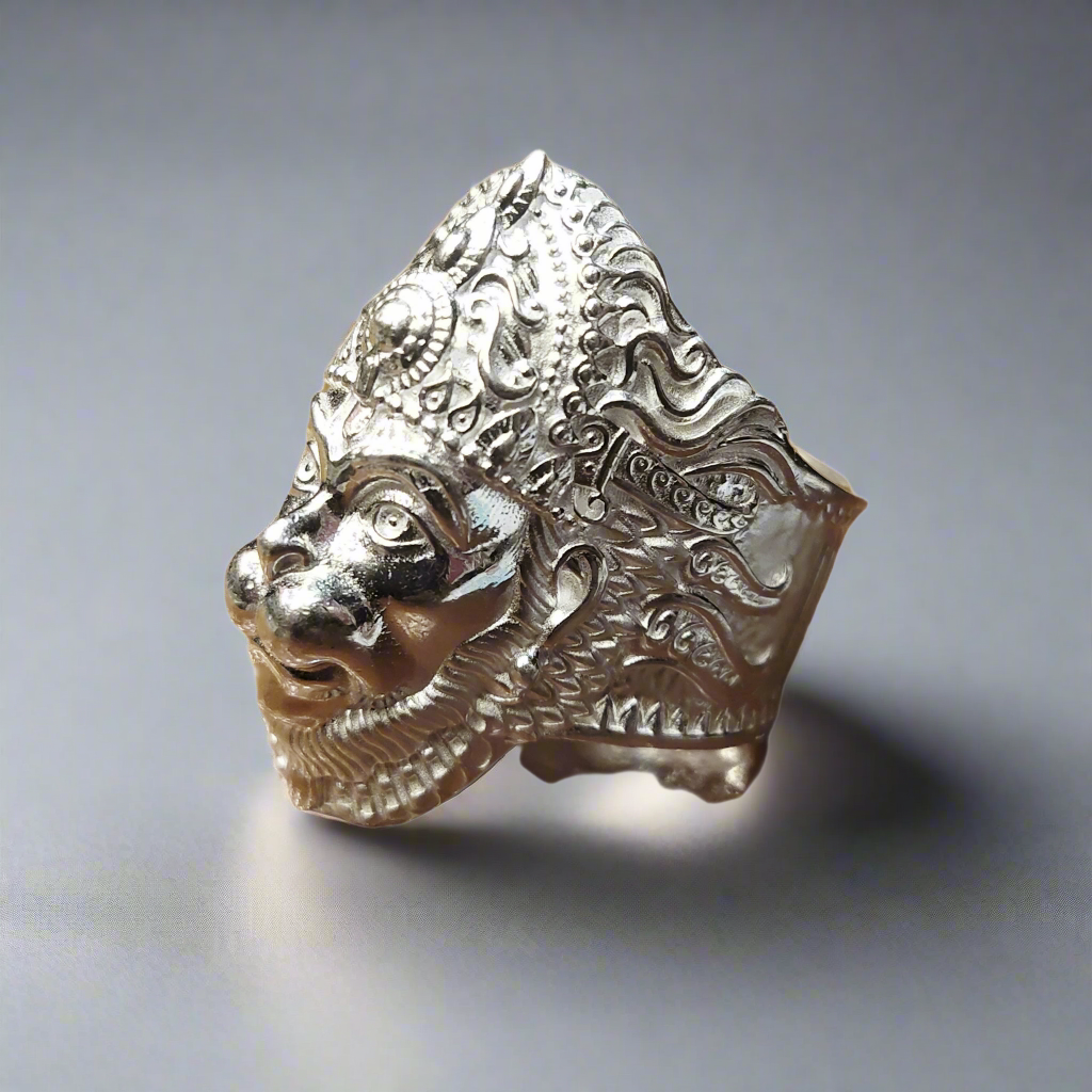 Asp Silver Sterling Silver Lord Hanuman Ji Ring
