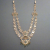 Double Layer Polki Moissanite Kundan Necklace Set - Traditional Indian Bridal Jewelry