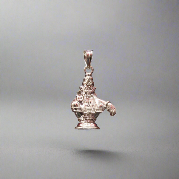 Pure Silver Ayyappan Swami Locket - 925 Sterling Silver Religious Pendant