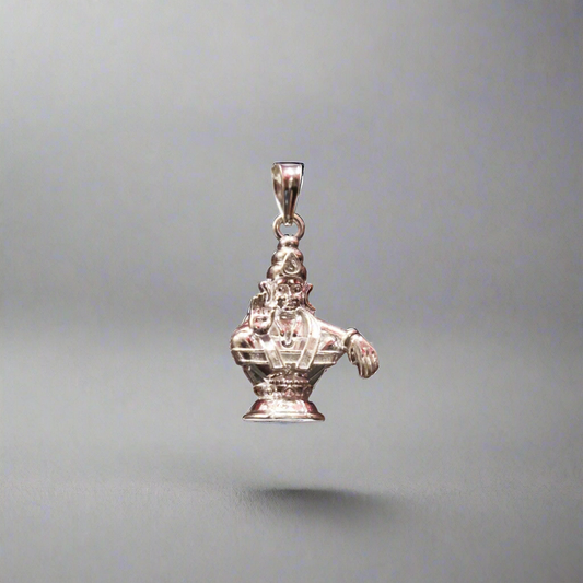 Pure Silver Ayyappan Swami Locket - 925 Sterling Silver Religious Pendant