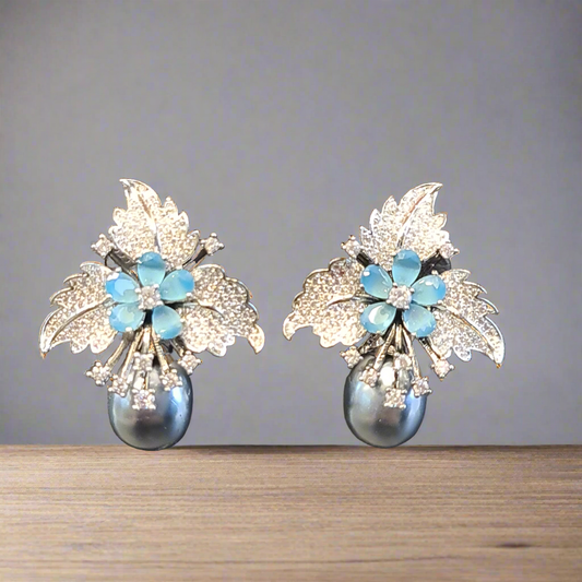 "Floral Elegance: Stunning Firozi CZ Earrings to Elevate Your Style"