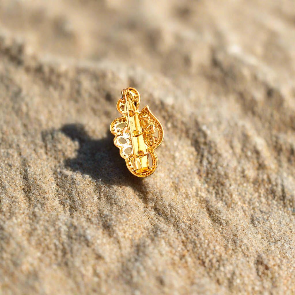 Radiant Zircon Saree Pin - Shimmering Sari Brooch | Asp Fashion Jewellery