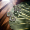 "Sparkle in Style: 92.5 Silver Detachable Stud Earrings Adorned with American Diamonds"