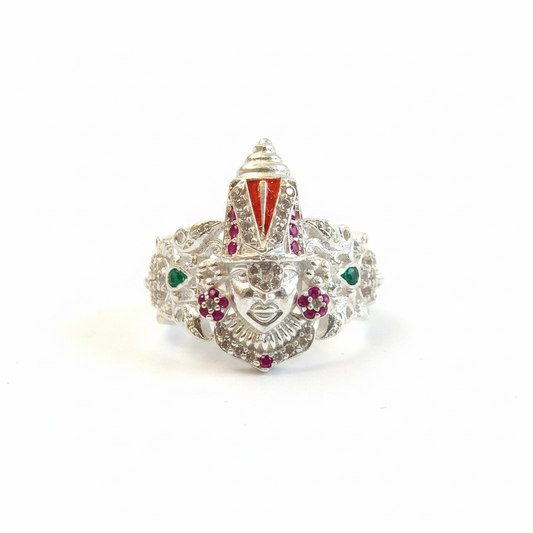Balaji Silver Ring - Front