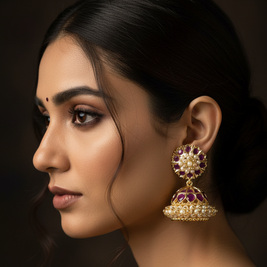 Bellimoda Pearl Jhumka 