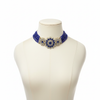 Blue Beads Choker on Mannequin