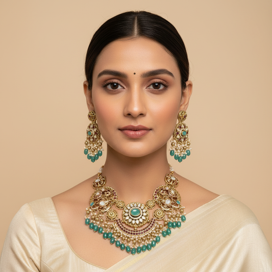 Bridal Choker Set on Model