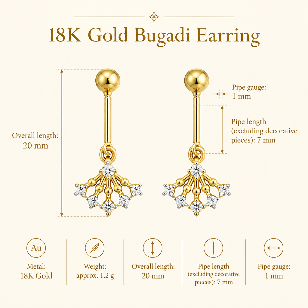 Bugadi earring specification image