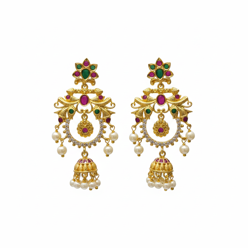 Chandbali White Background