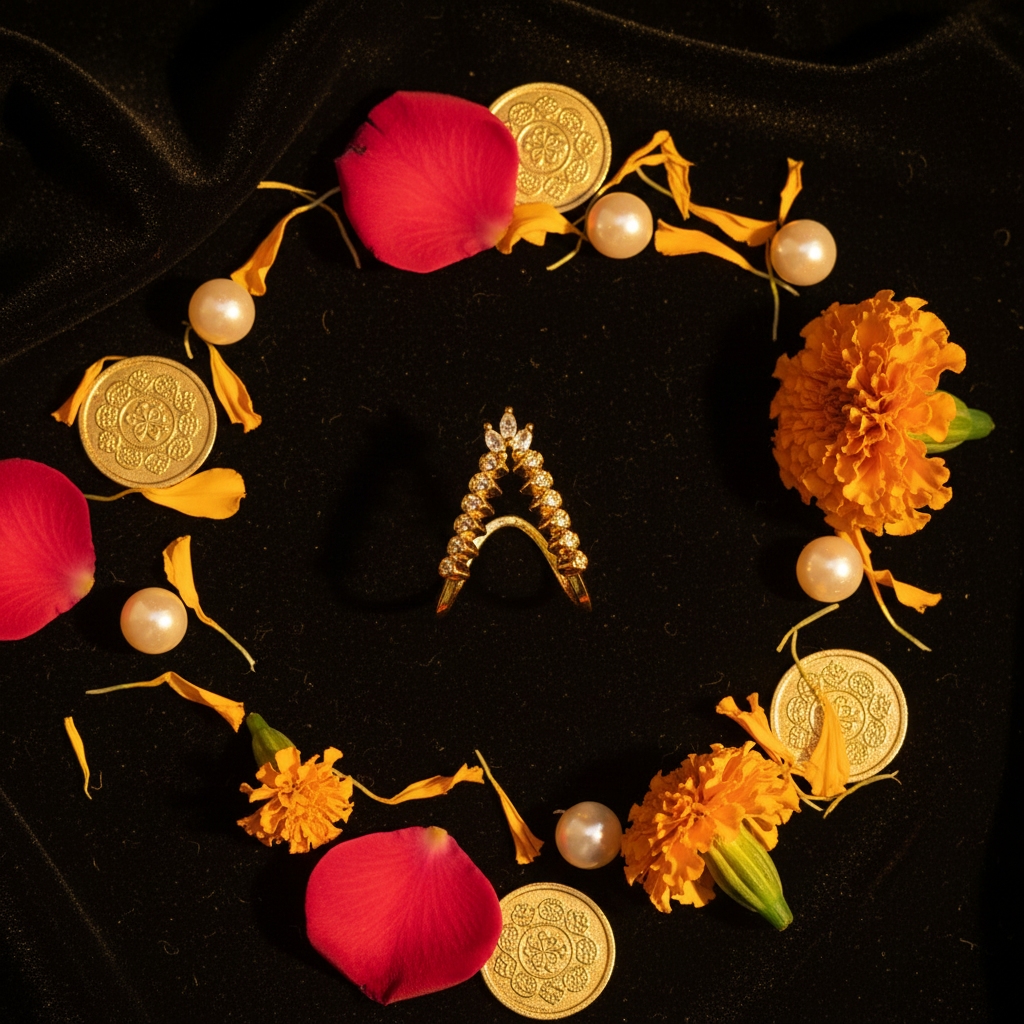 Crown CZ Ring Flat Lay Cultural Context