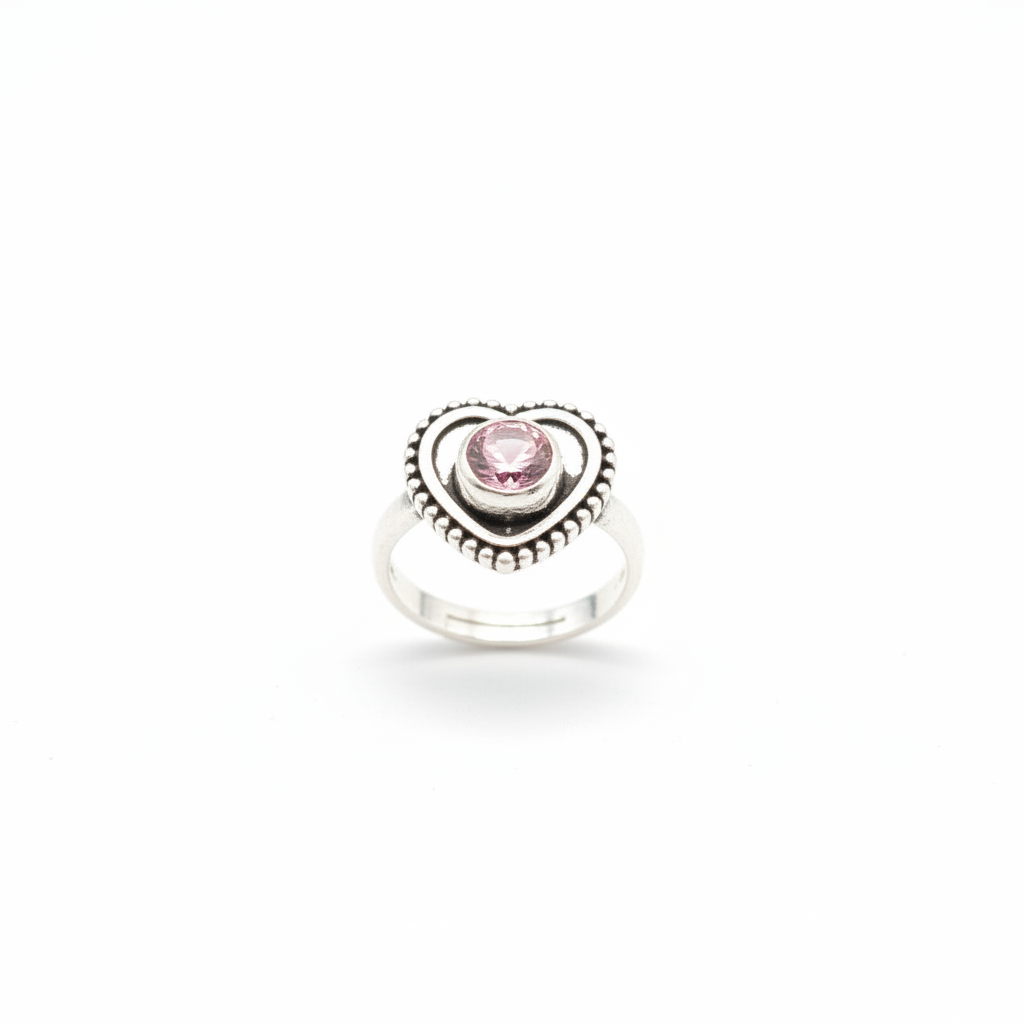 Cubic Zircon Toe Ring - White Background