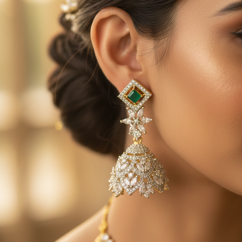 CZ Bell Jhumka – Lifestyle
