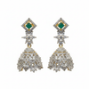 CZ Bell Jhumka – White BG