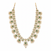 CZ Emerald Long Haram Necklace White Background