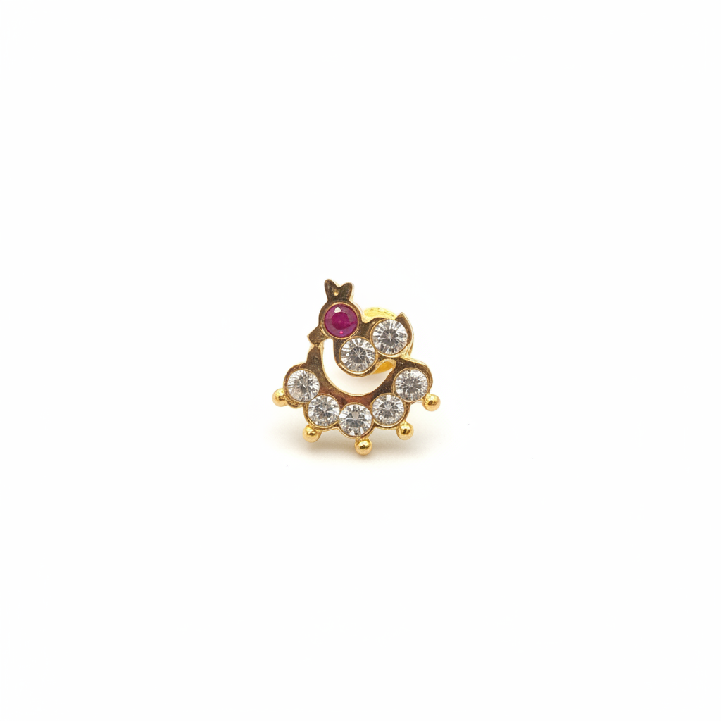 CZ Nose Pin - White Background Front