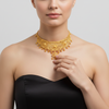 Gold Forming Choker with Earrings - 24K Gold Plated Premium Finishing