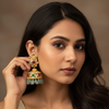 Uncut Diamond Jhumka Set - Premium Polki Style Earrings Collection