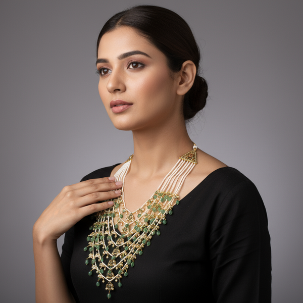 Pearls Satlada Haar - Traditional Seven Layer Design | Asp Fashion