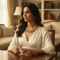 Delicate lifestyle image of Jadau Kundan necklace