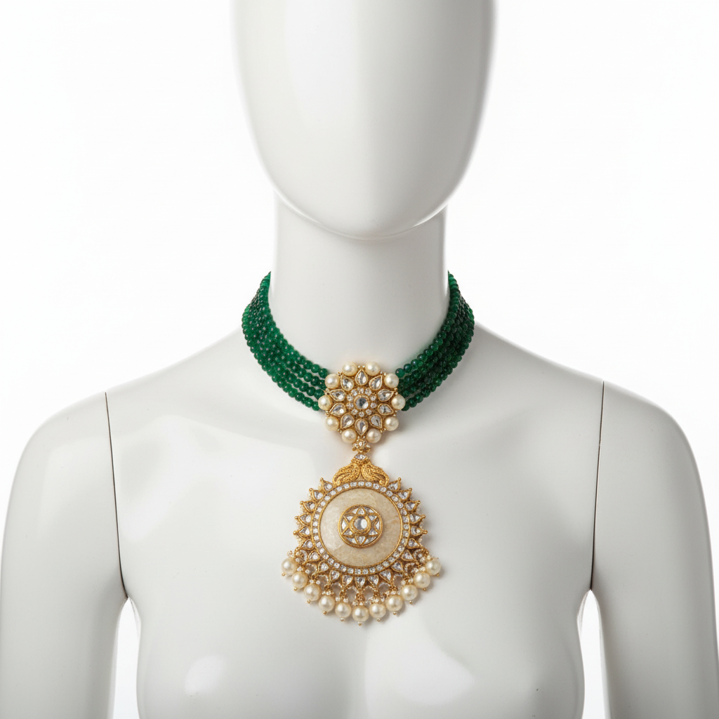 Designer Kundan Choker on Mannequin