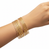 Diamond Cut Gold Bangles Set of 24 Model Wear