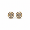 Diamond Flower Studs - White Background