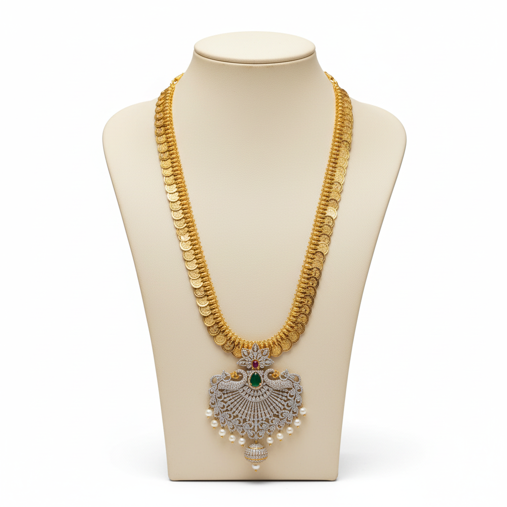 Diamond Peacock Pendant Mannequin Display