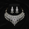 Diamond Pearl Necklace Purple - Flat Lay