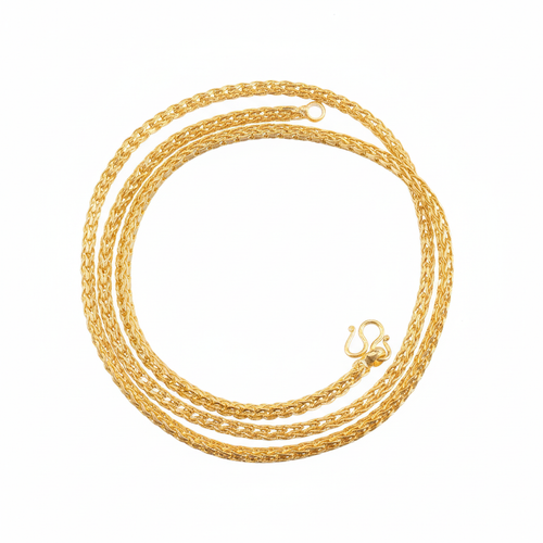 Double strand chain white background